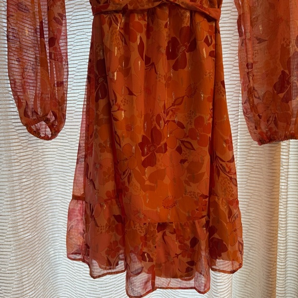 LC Lauren Conrad Floral Ruffle Button Front Mini Dress - Picture 13 of 15